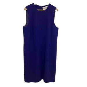 RICHILENE Women Vintage Sleeveless Shift Dress Purple Made in USA Size L